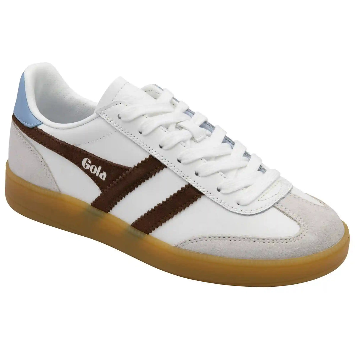 Gola Classics Women's Viper Leather Sneakers - White/Dark Brown/Air/Gum