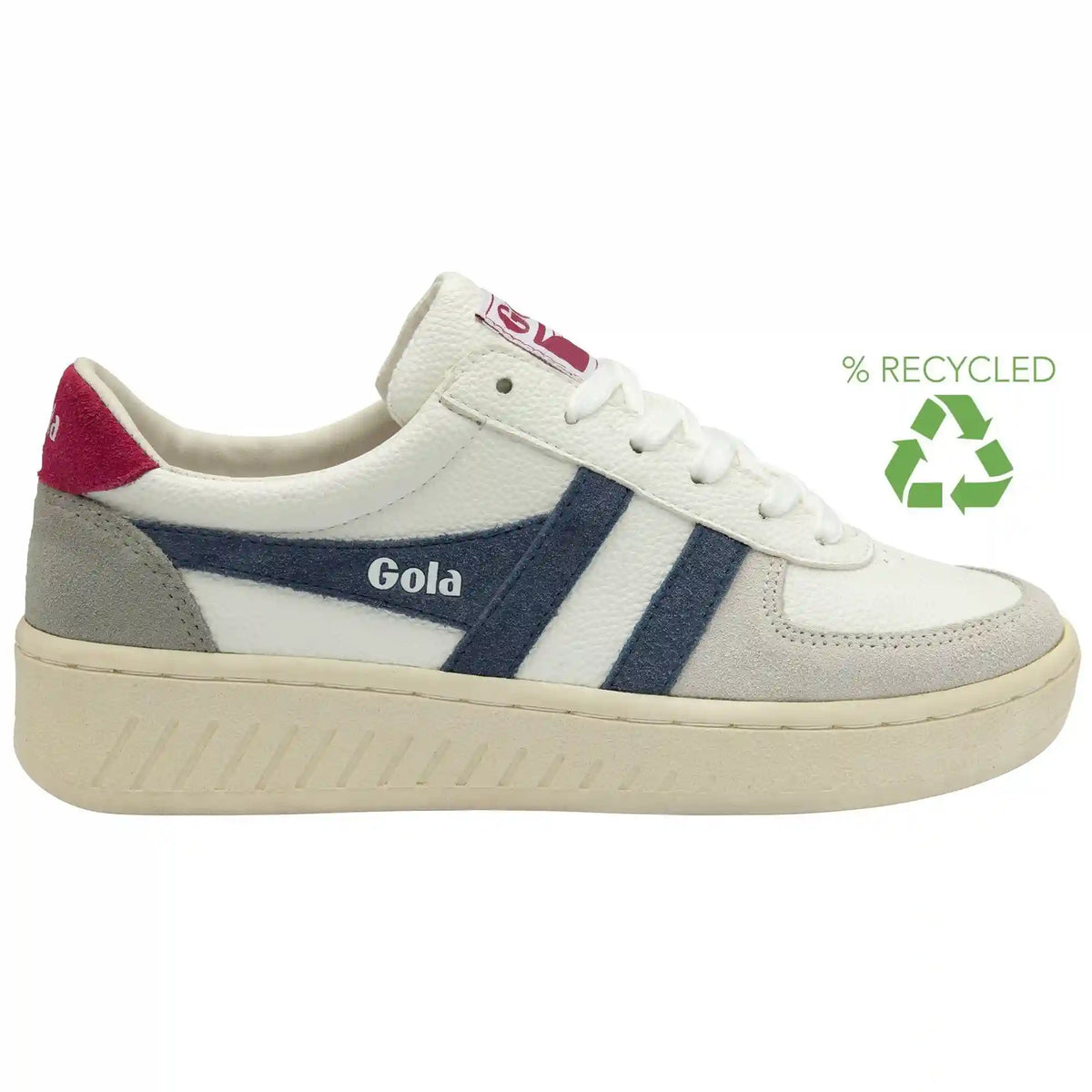 Gola Classics Women's Grandslam Trident Sneakers - White/Moonlight/Fuchsia