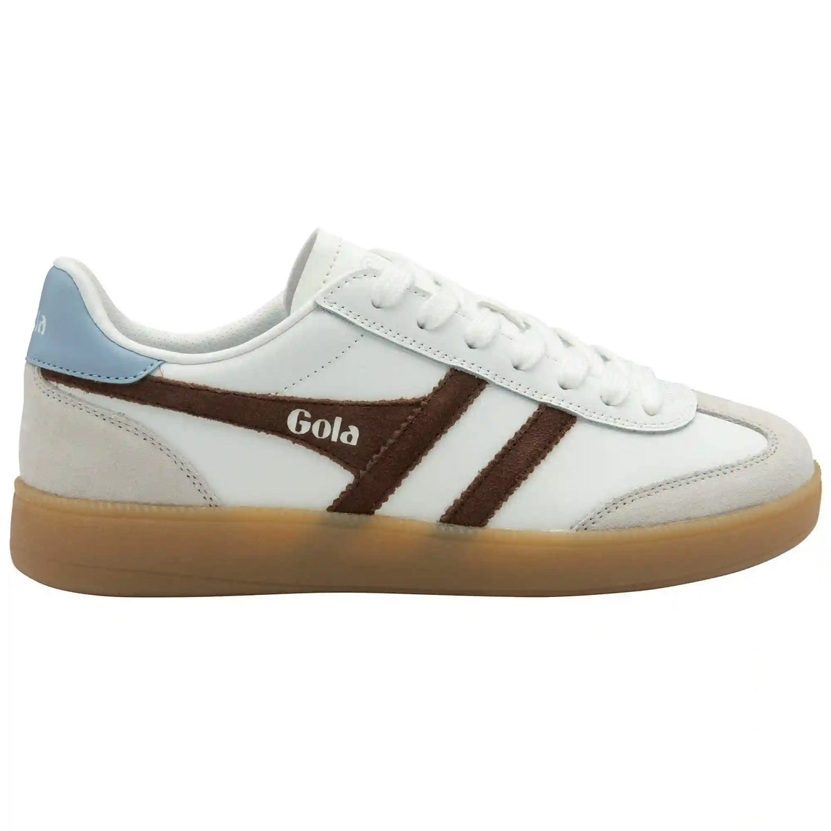 Gola Classics Women's Viper Leather Sneakers - White/Dark Brown/Air/Gum
