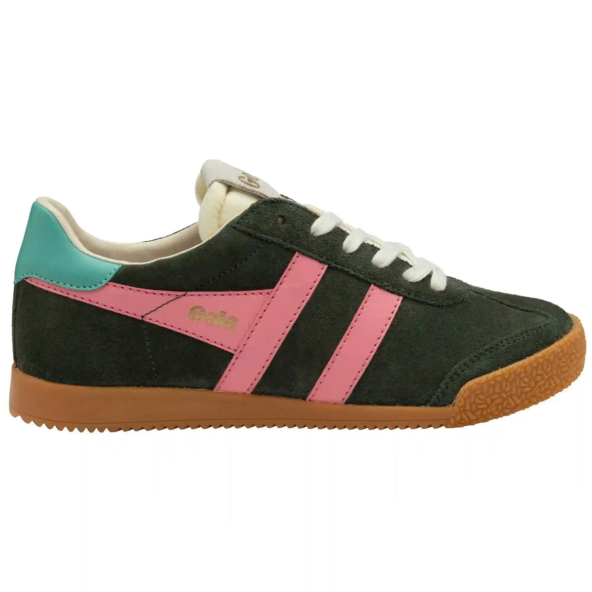 Gola Classics Women's Elan Sneakers - Dark Khaki/Bubblegum/Sea Mist