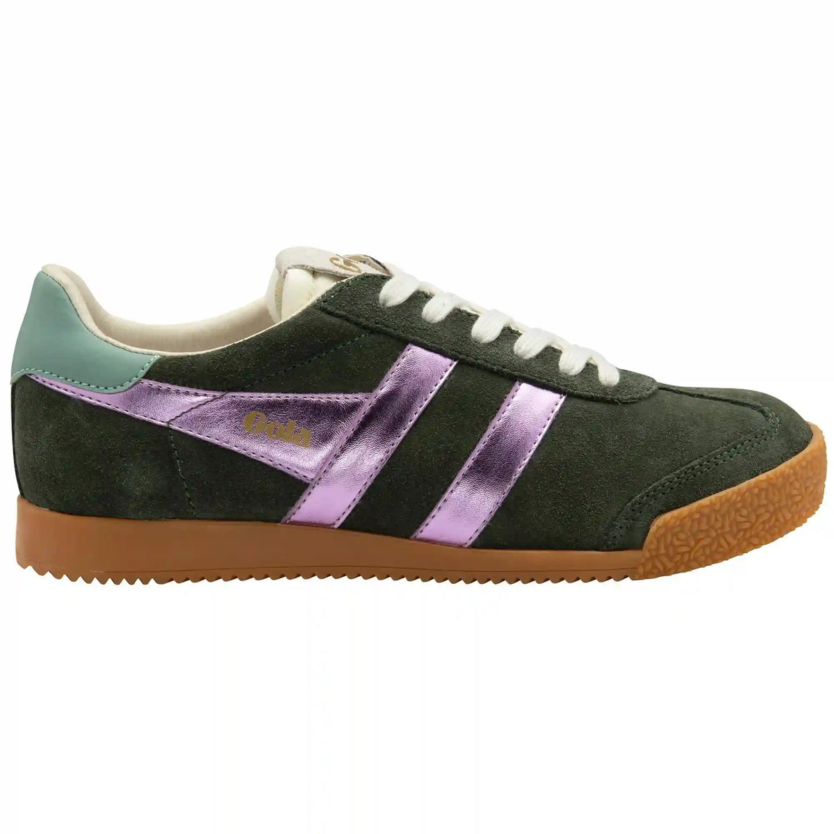 Gola Classics Women's Elan Glitz Sneakers - Dark Khaki/Lilac/Green Mist