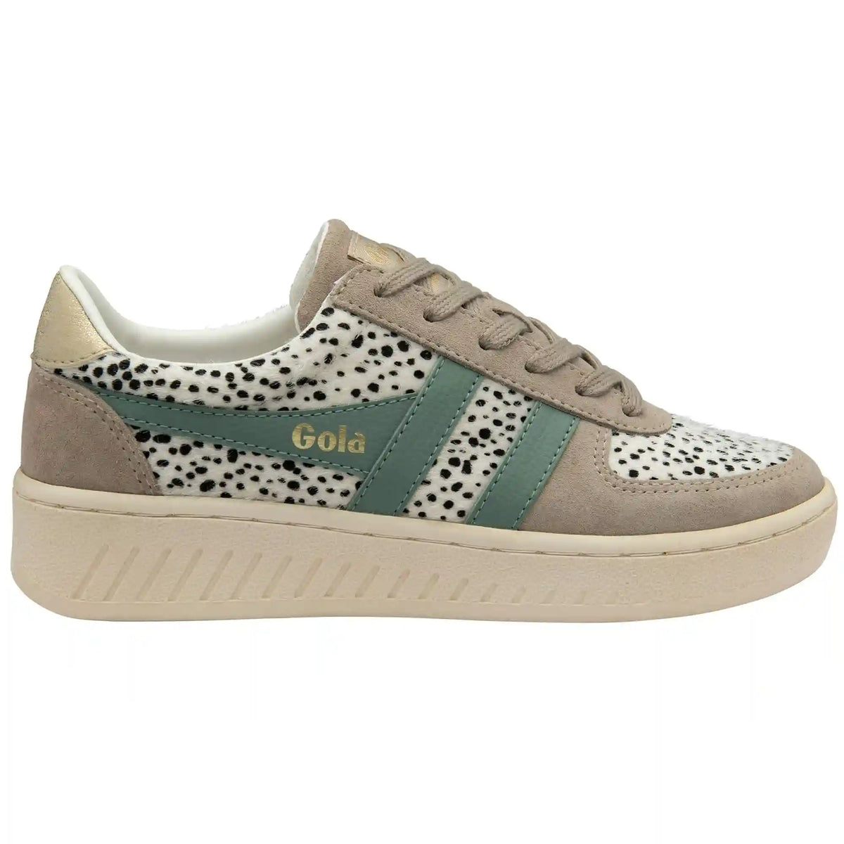 Gola Classics Women's Grandslam Savanna Sneakers - Cheetah/Feather Grey/Green Mist